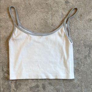 Classic White and Blue Women's Tank Top